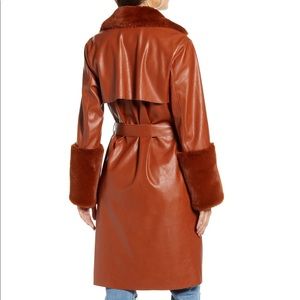 Brand new Unique faux leather trench coat
